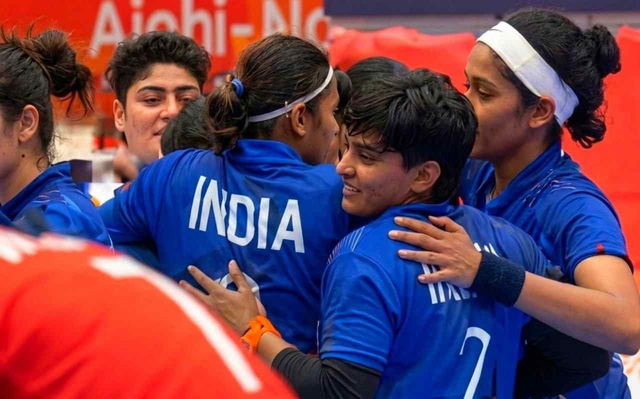 Indian women celebrate their win in the final against Iran