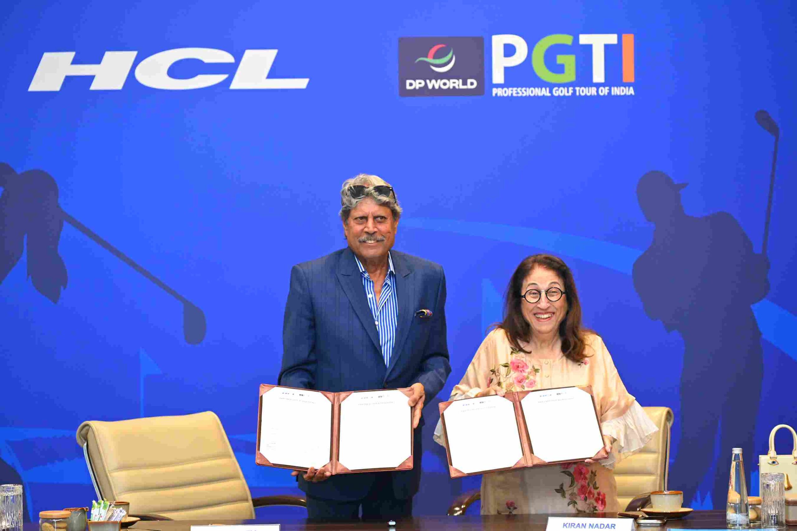 Kapil Dev and Kiran Nadar sign partnership between HCL and DP World