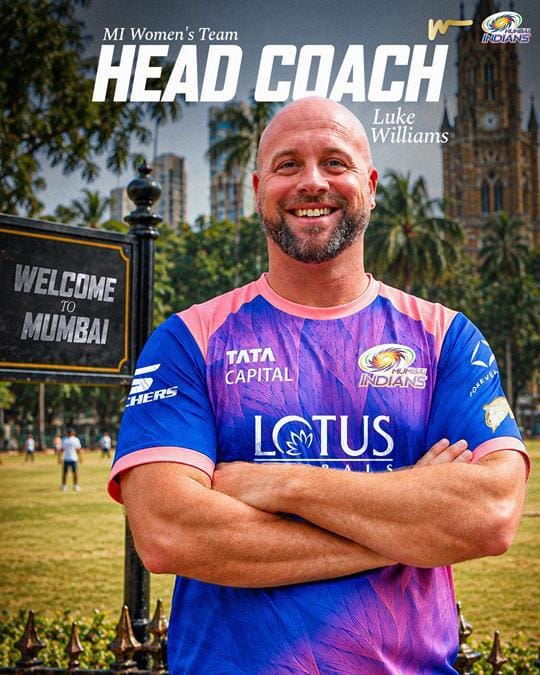 Luke Williams appointed head coach of Mumbai Indians for 2027 WPL 