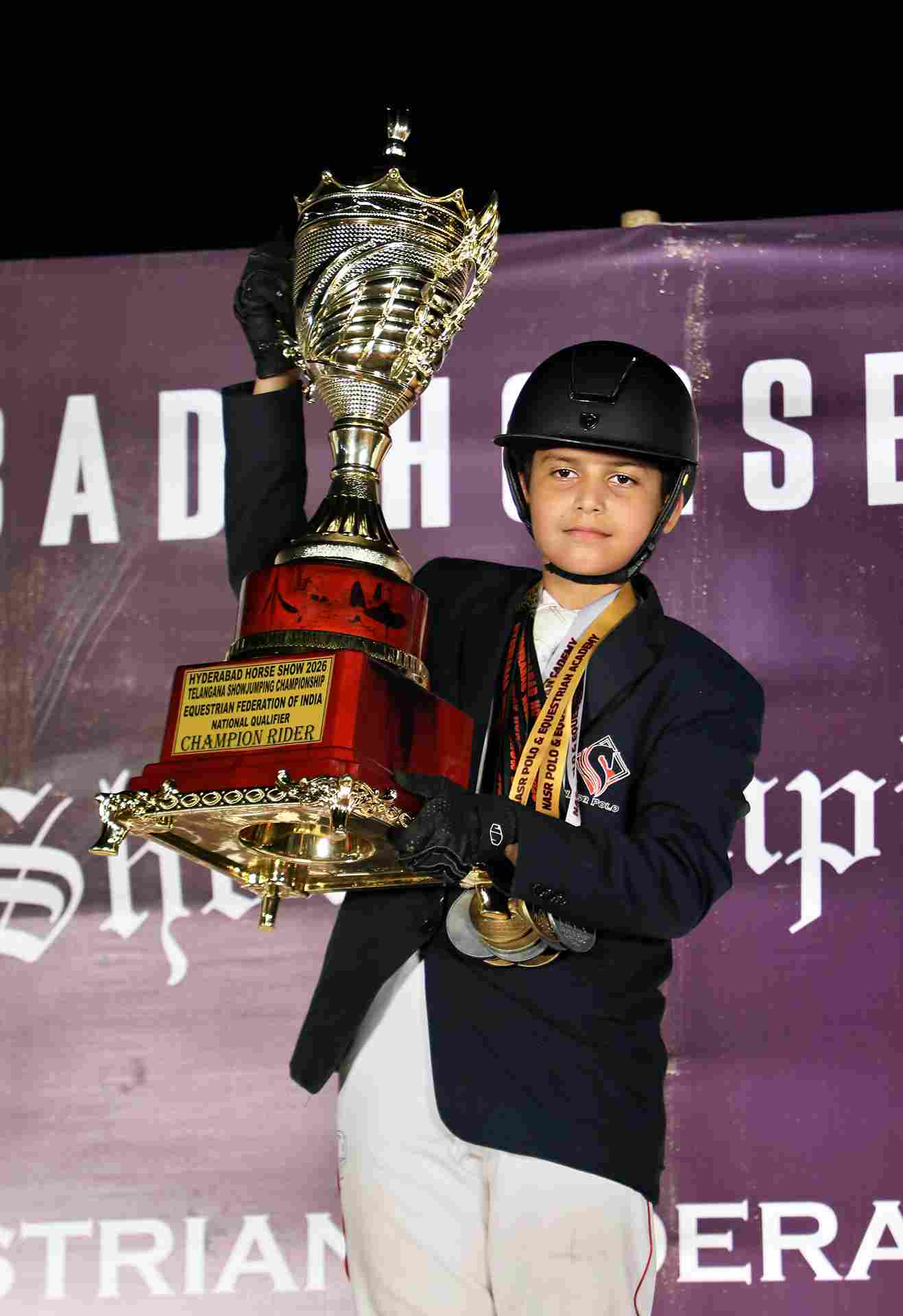 Mir Najamuddin, who is just 11 years old, crowned Champion Rider 2026