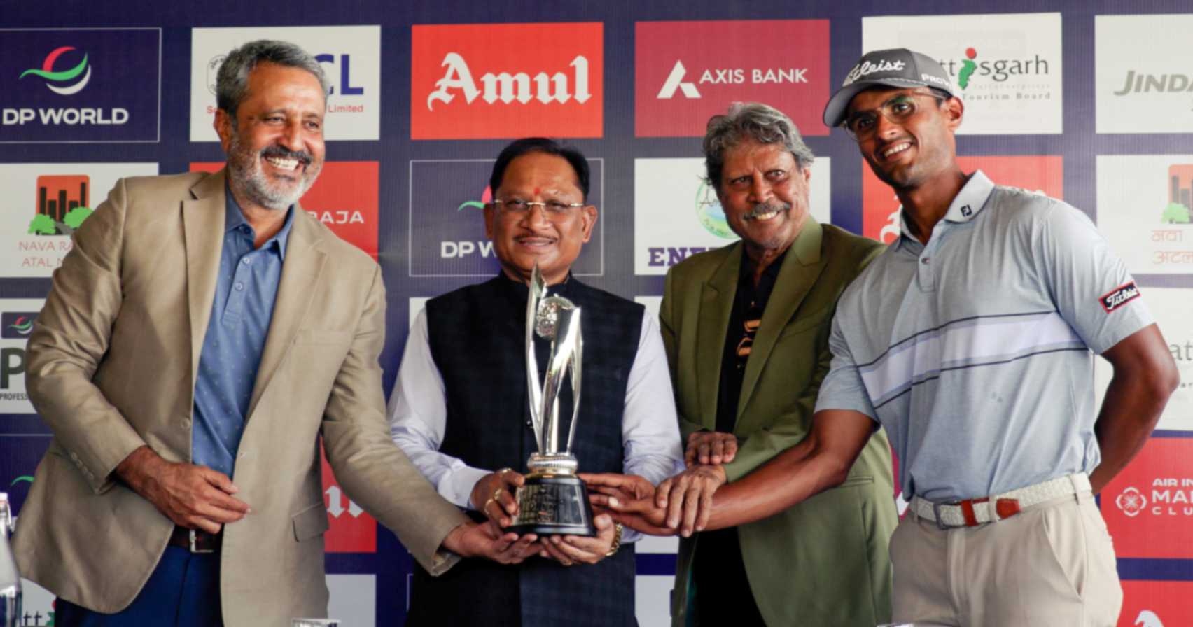 Chhattisgarh CM Vishnu Deo Sai and DP World PGTI
Chief Kapil Dev inaugurate Nava Raipur Open 2026
