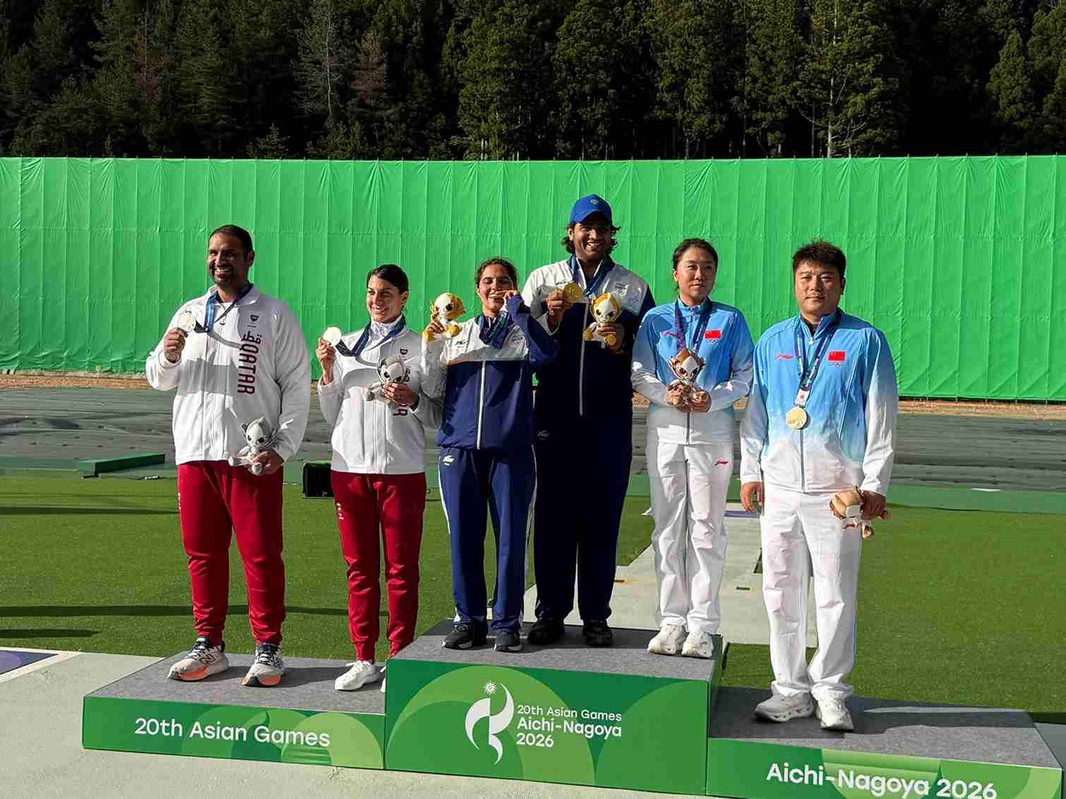 Neeru and Kyan shoot down Mixed Trap Team gold, Neeru caps fine run with 3rd medal