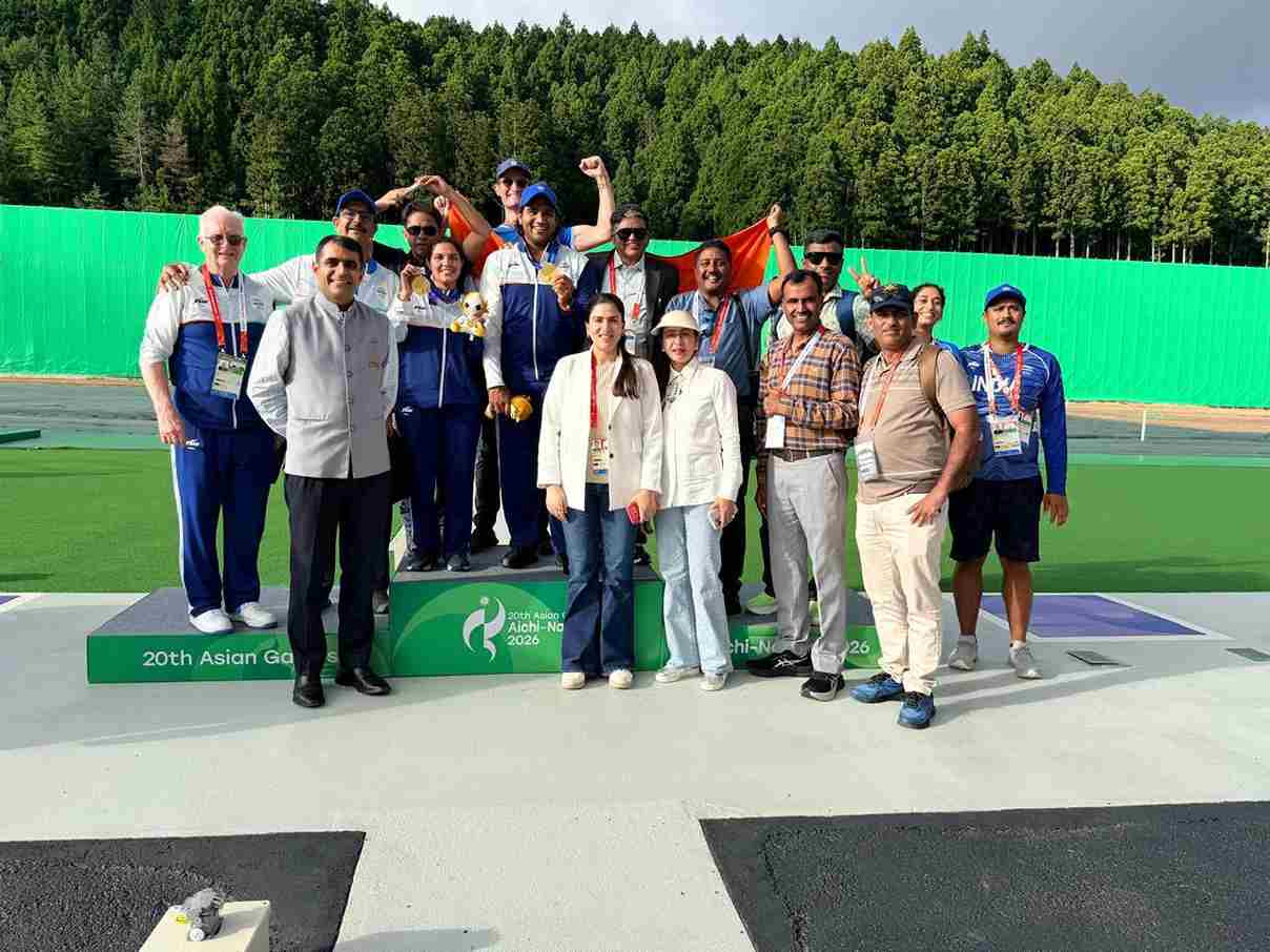 Neeru and Kyan shoot down Mixed Trap Team gold, Neeru caps fine run with 3rd medal 