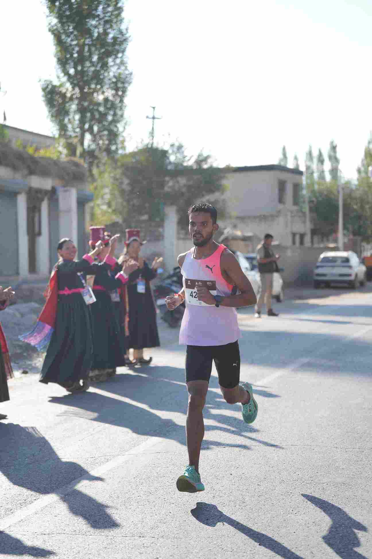 Nikhil Singh won the marathon title at the 13th Ladakh Marathon