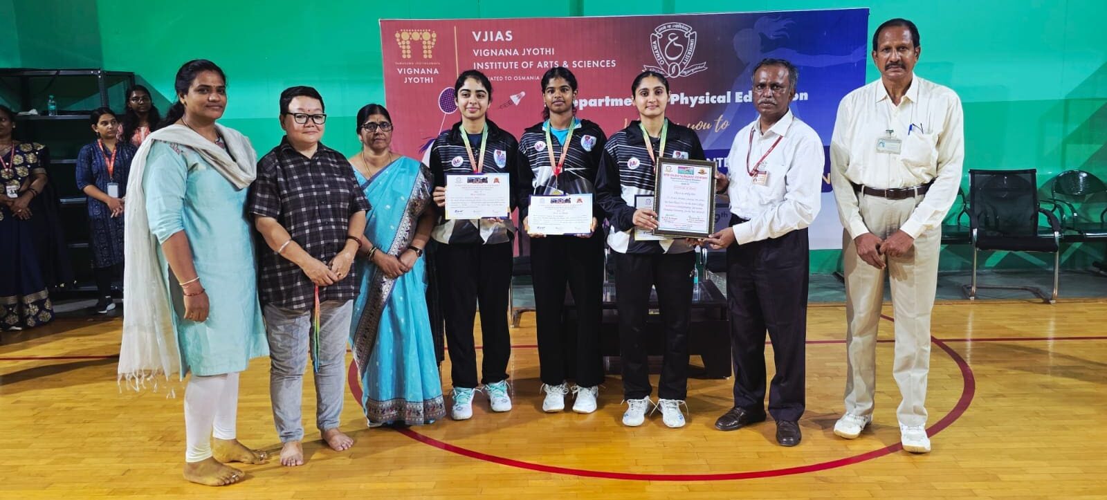 St Ann’s Women’s College emerge Osmania University badminton queens
