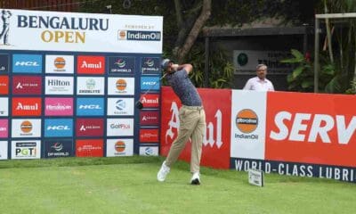 One of India's leading golfers Saptak Talwar at a practice session