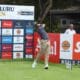 One of India's leading golfers Saptak Talwar at a practice session