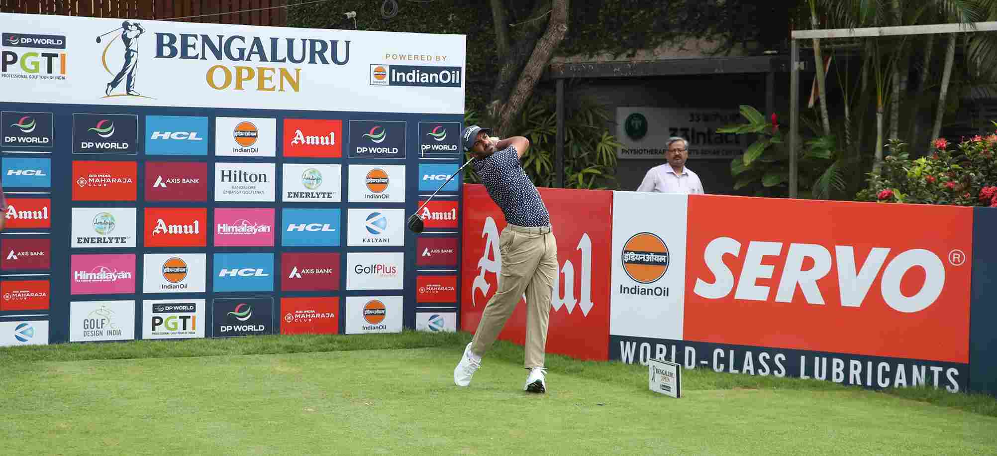 One of India's leading golfers Saptak Talwar at a practice session