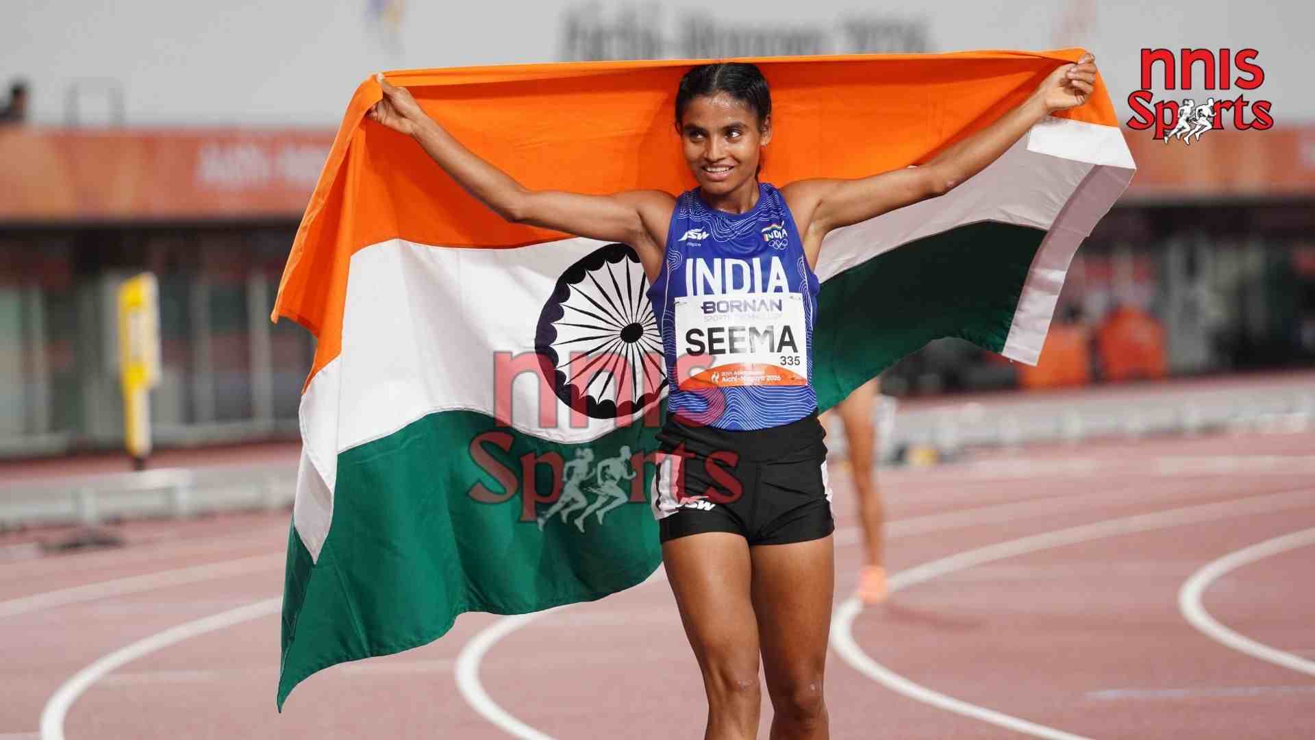 Seema ends 16 year wait for Asian Games medal in 10,000 metres; mixed relay team bags silver