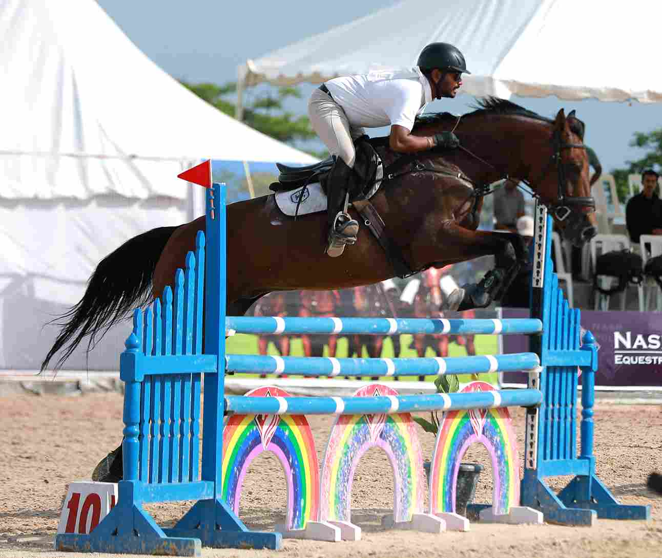 Snethil, riding Dellano W, claimed second place