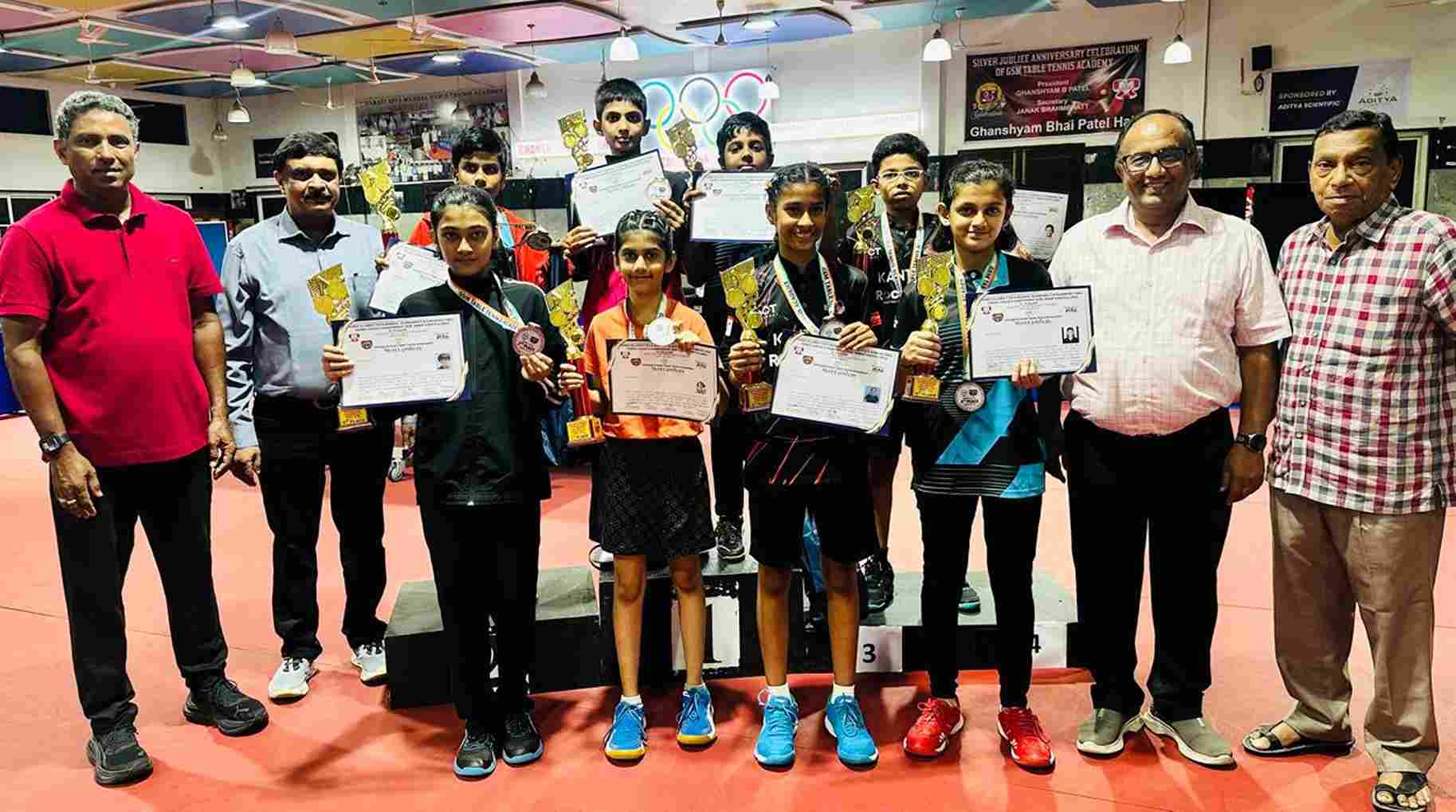 Adhira Chetan and Vihaan Mudumbai emerge champions in TSTTA U-13 league tourney
