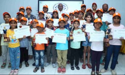 Jeev Sphoorthi won the Under-15 title at the 60th Telangana chess meet