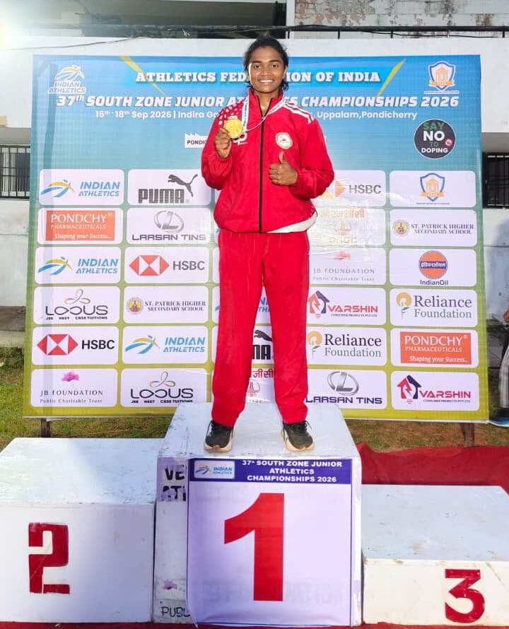 Telangana heptathlete Tholem Sriteja rewrites 32-year-old record at SZ junior athletics meet