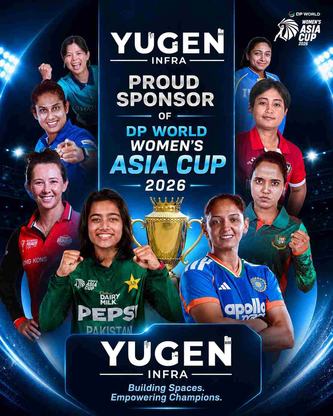 Yugen Infra ties up with Women's Asia  Cup 2026