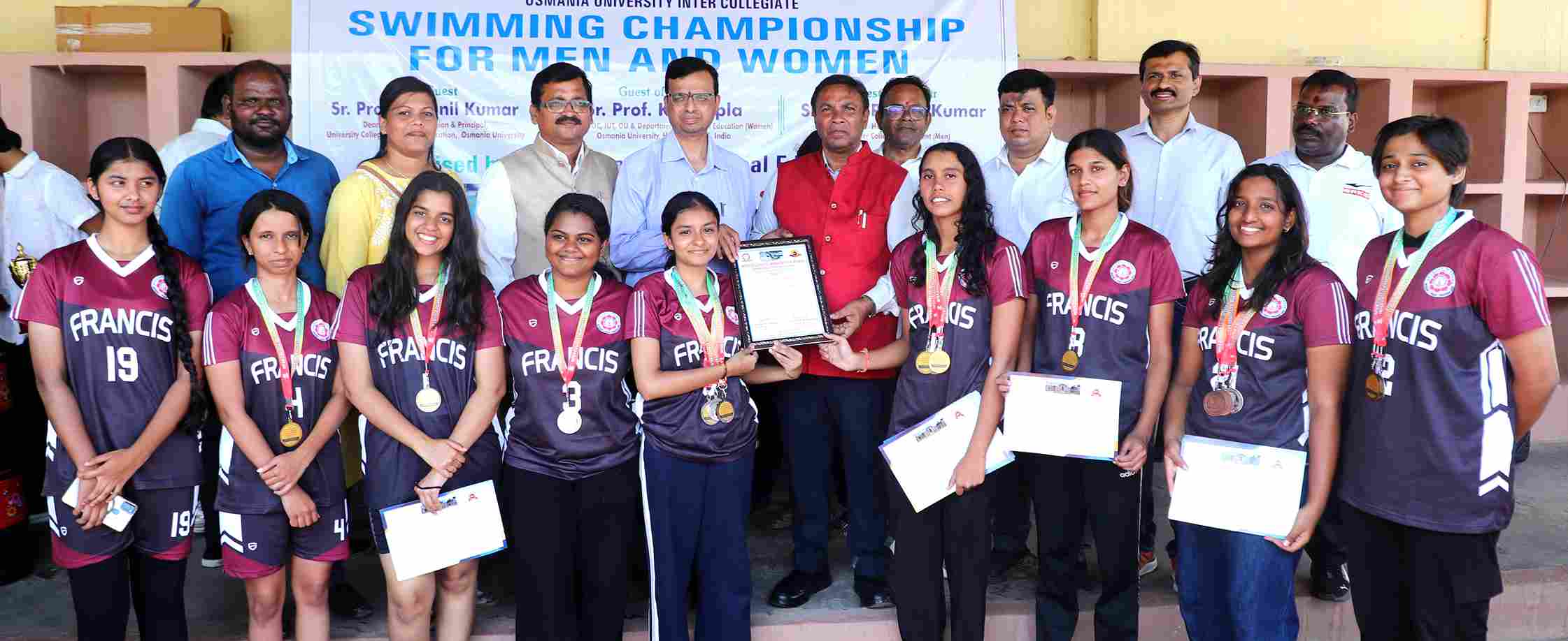 St Francis College are OU Inter-college swimming champions