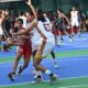 Telangana's Saanvi Kolisetty drives past a defender to score a basket against Karnataka in the 41st Youth National Basketball in Pune