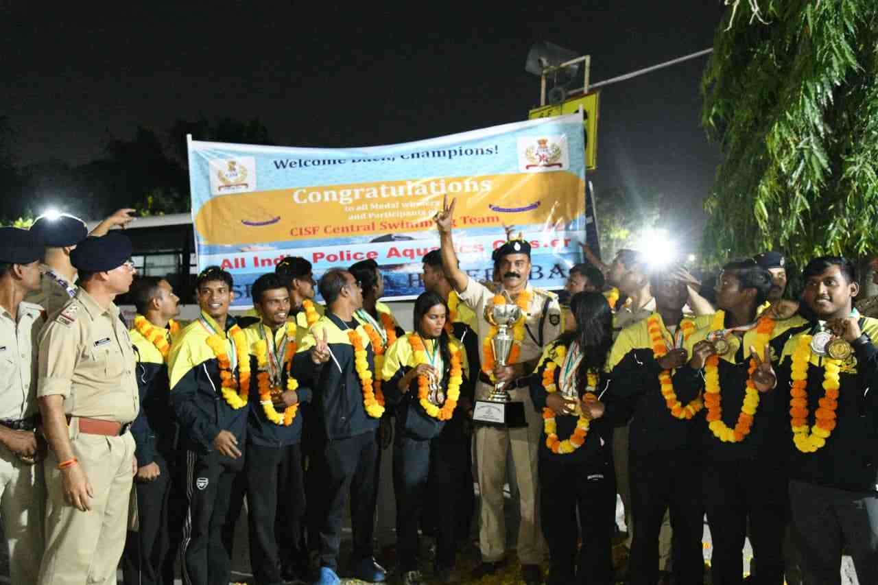 CISF emerge champions in men's swimming at 74th All India Police Aquatic Cluster 