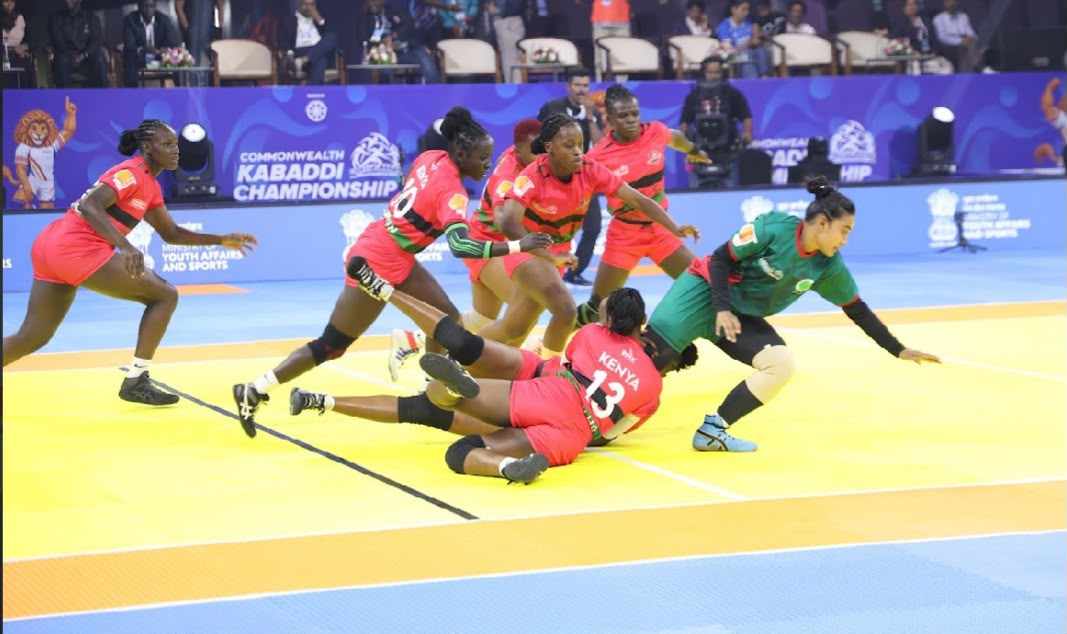 Kenya’s women edged out Bangladesh 34-25 in the commonwealth kabaddi