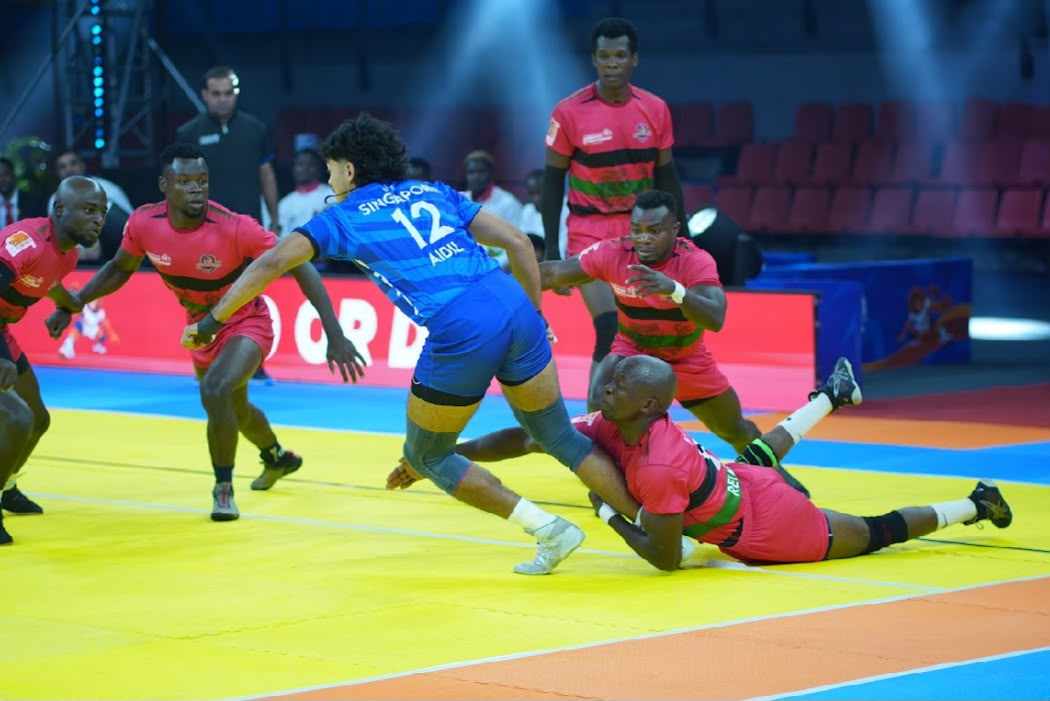 In the men’s competition, Kenya beat Singapore 48-28, led by captain James Kamweti’s 19 raid points