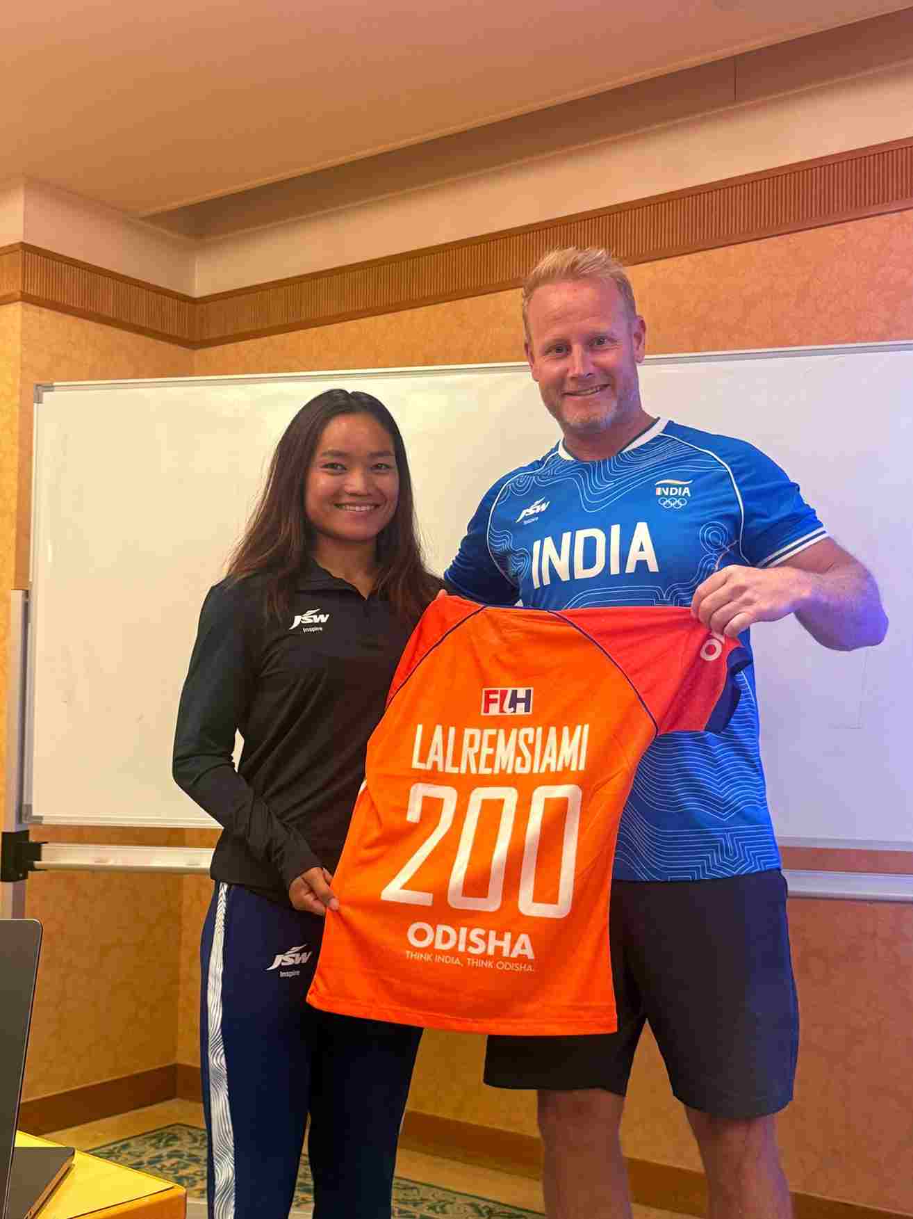Lalremsiami celebrated her 200th international appearance with the winning goal