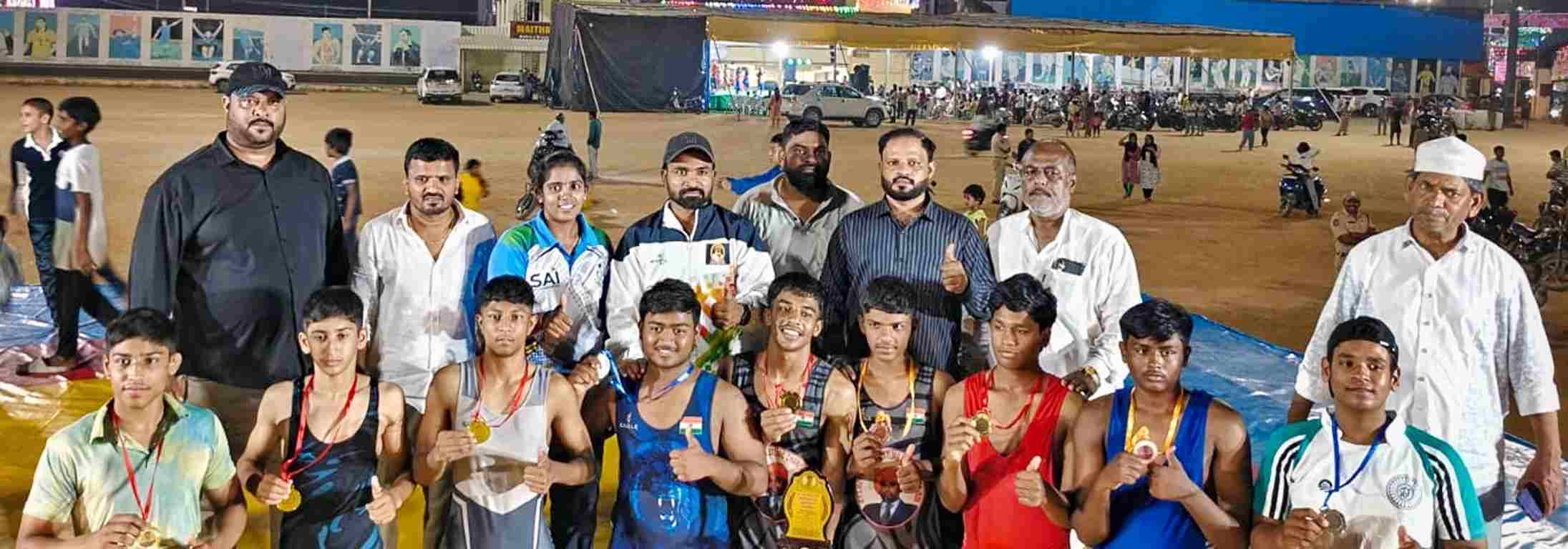 Hyderabad district wrestlers win Team Championship at SGF wrestling tournament
