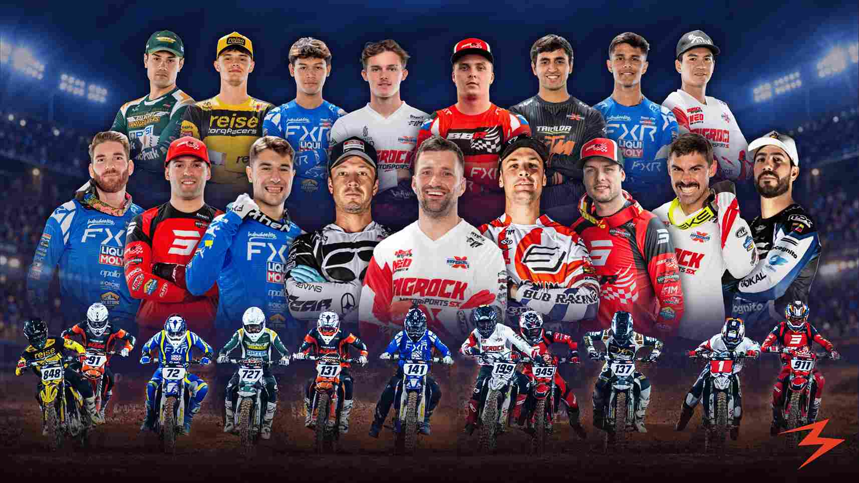 146 world riders from 21 countries line up for Indian Supercross Racing League Season 3