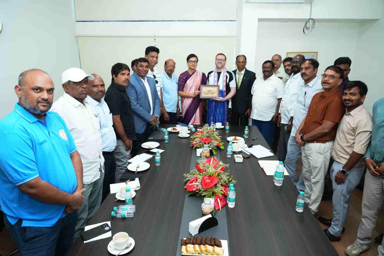 LFC Foundation’s Contini visits Gachibowli stadium, discussion on collaboration in football