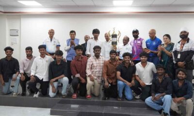 MLRIT sports achievers and veteran swimmers felicitated