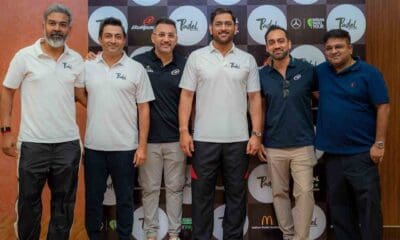 Dhoni inaugurates 7Padel MS Dhoni by PadelPark India in Jubilee Hills, Hyderabad