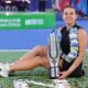 Maja Chwalinksa with her Wuhan trophy