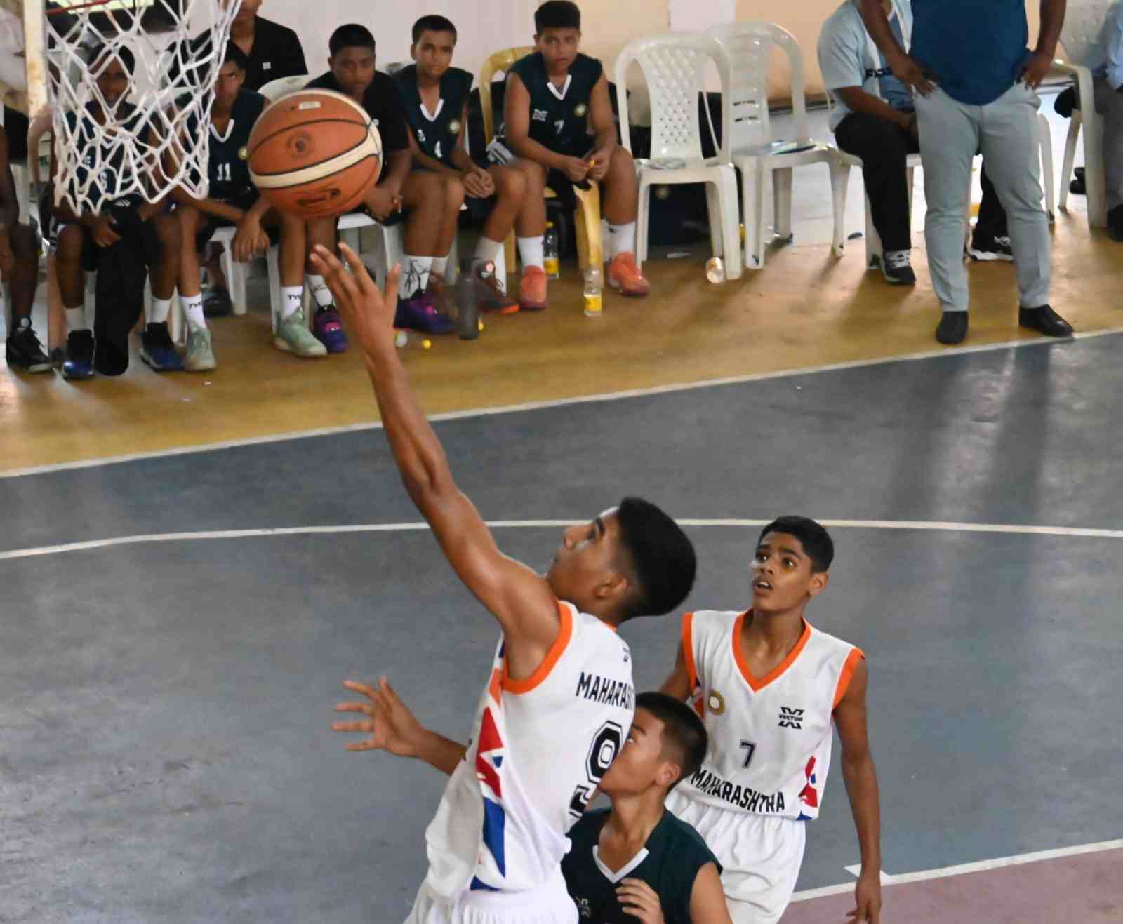 Maharashtra boys defeated Chhattisgarh 64-22 in the 51st Sub-Junior National Basketball Championship