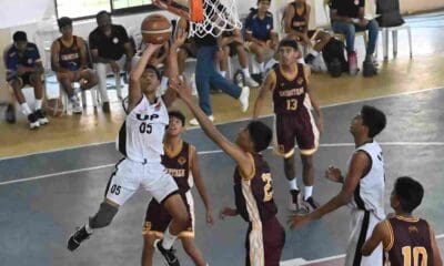 Sameer Singh of Uttar Pradesh scores against Karnataka