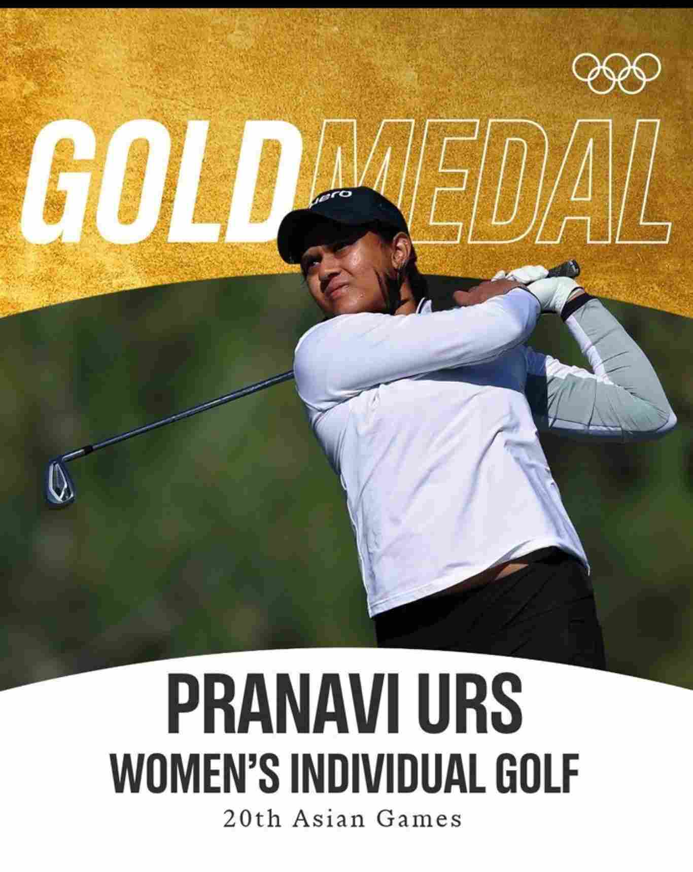 Pranavi Urs creates history by becoming first woman golfer to win individual gold medal 