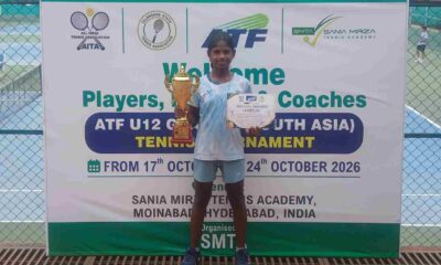 Nishitha Reddy clinches a grand double at the ATF Under-12 Grade B (South Asia) Tennis Tournament