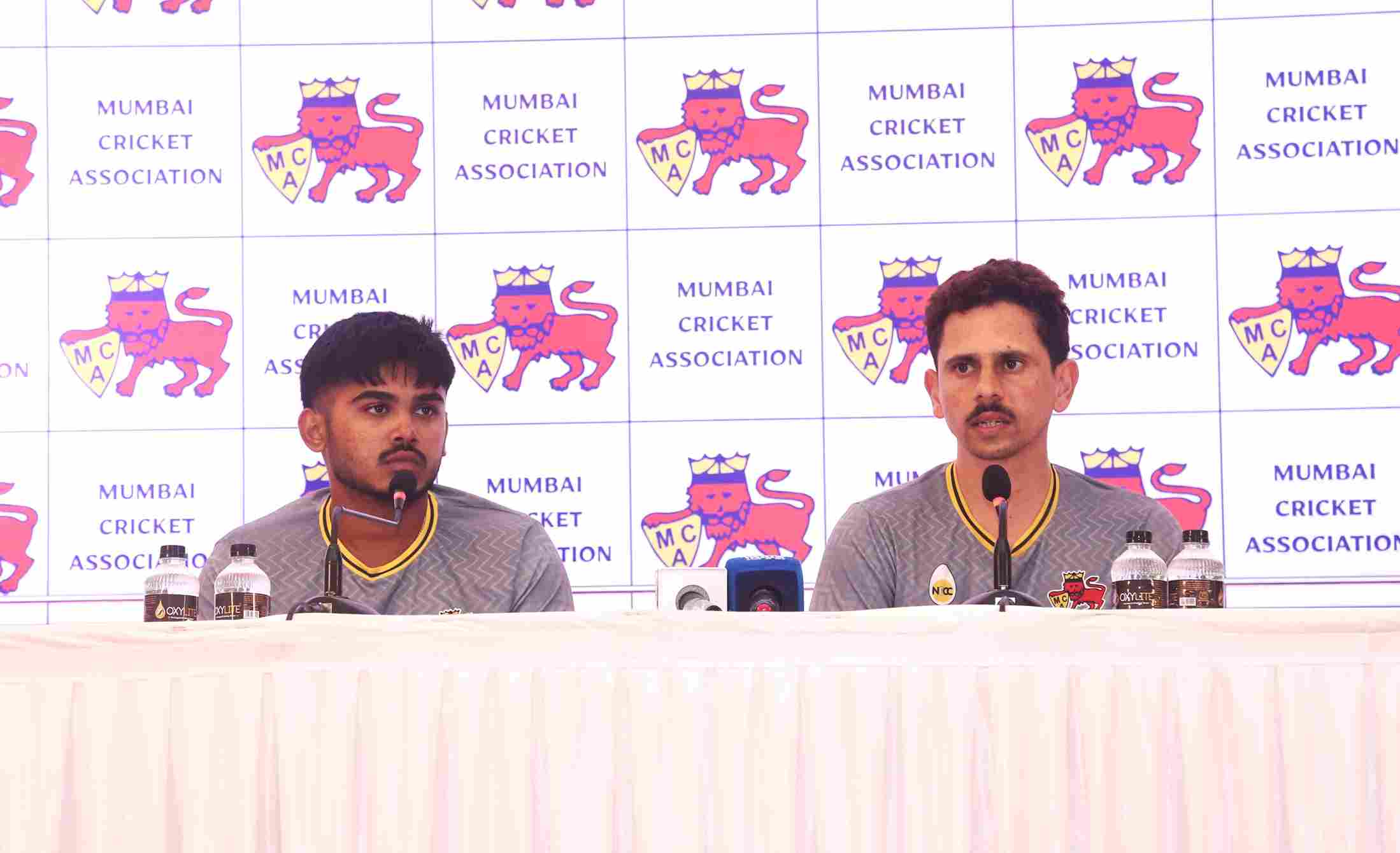 Mumbai captain Siddhesh Lad and vice-captain Ayush Mhatre