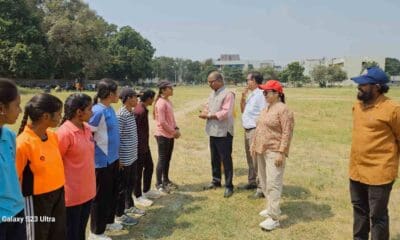 Chitti Sridhar at the Telangana baseball selection trials