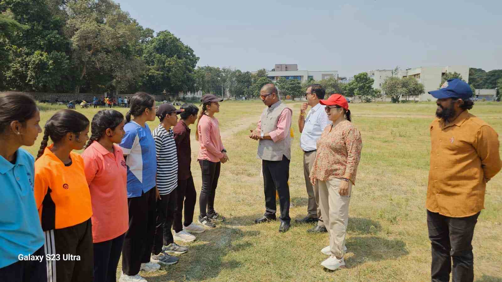 Chitti Sridhar at the Telangana baseball selection trials