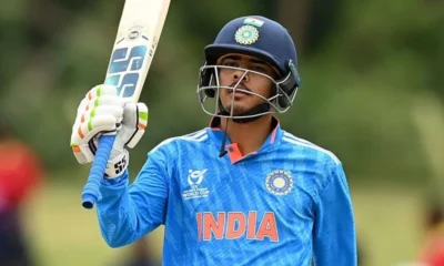 Uday Saharan hits an unbeaten 54 for Punjab against Hyderabad