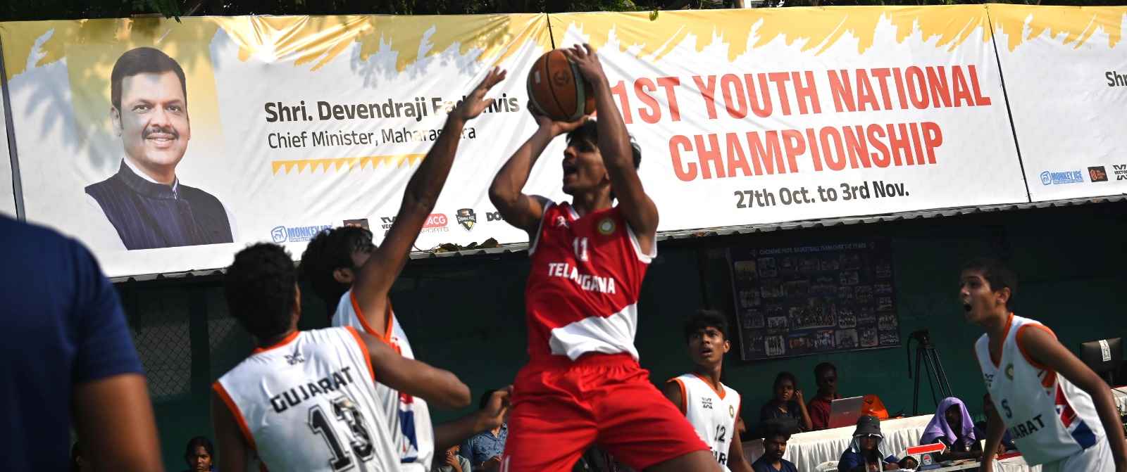 Telangana boys lost to Gujarat in the 41st Youth National basketball in Pune