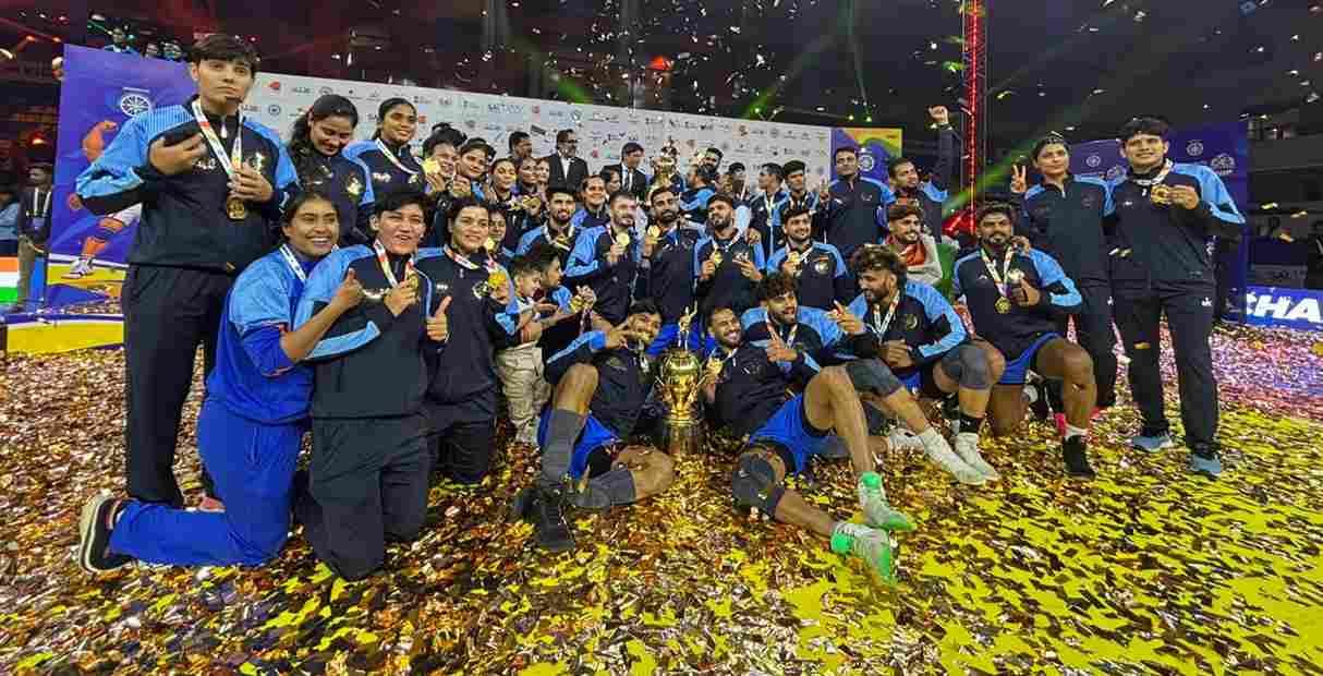 India men and women teams win kabbadi titles